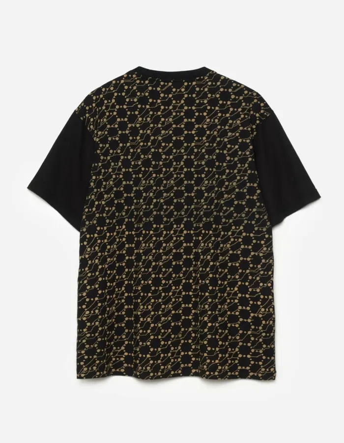 Maharishi Short Sleeve TShirts 1467 Honeycomb Snakeskin TShirt Black 8211 Men
