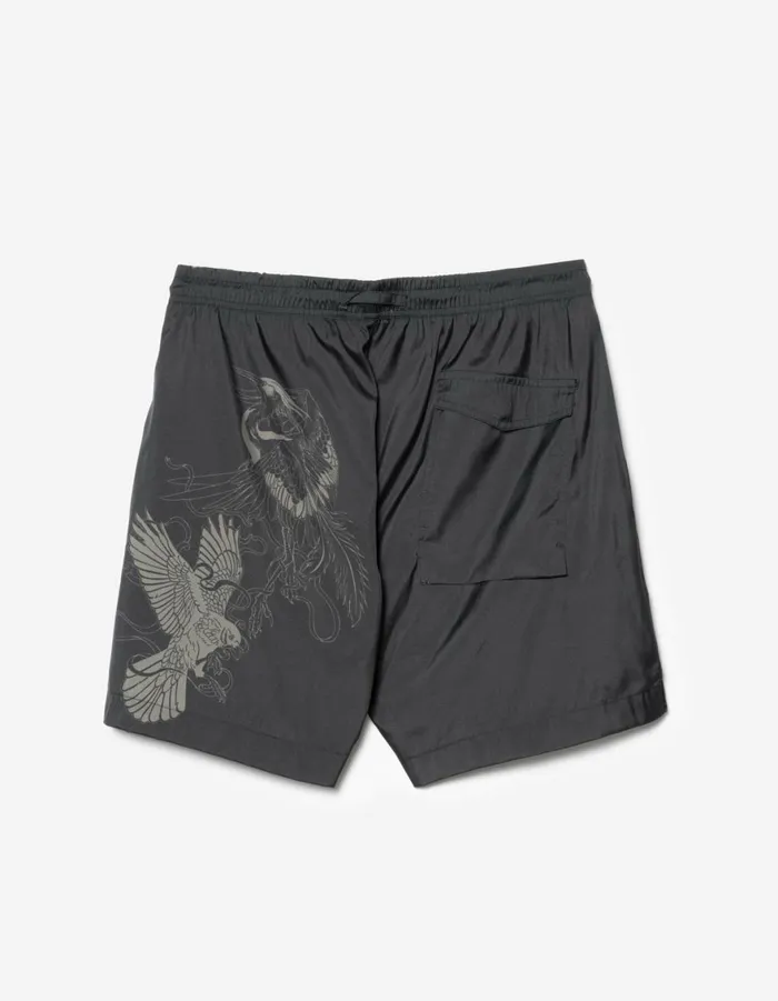 Maharishi Swim Shorts 1543 Crow and Heron Swim Shorts Black 8211 Men