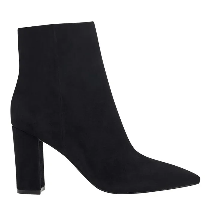 Marc Fisher Booties Women Ulani Heeled Bootie Black Suede