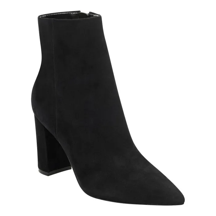 Marc Fisher Booties Women Ulani Heeled Bootie Black Suede
