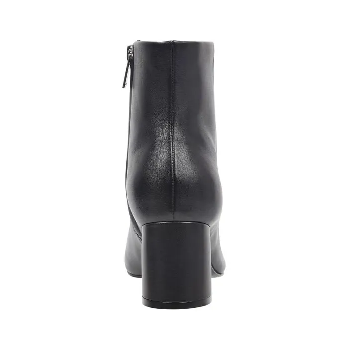 Marc Fisher Dress Boots Women Jarli Pointy Ankle Bootie Black Leather