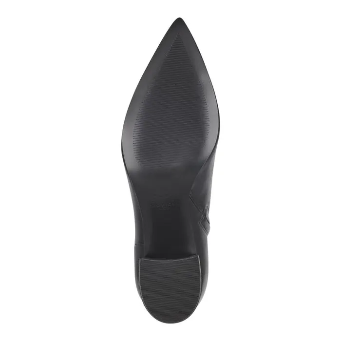 Marc Fisher Dress Boots Women Jarli Pointy Ankle Bootie Black Leather