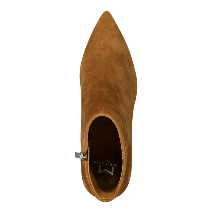 Marc Fisher Dress Boots Women Jarli Pointy Ankle Bootie Brown Suede