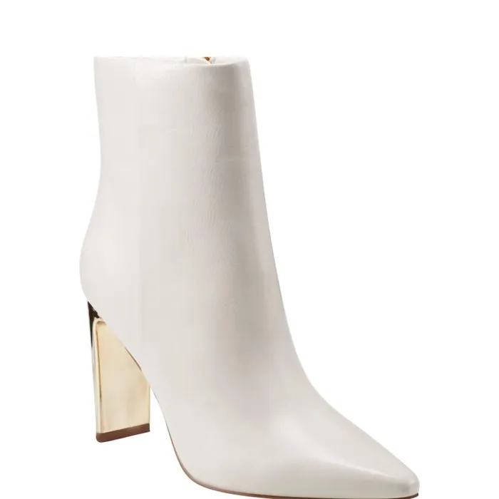 Marc Fisher Dress Boots Women Talyna Dress Bootie Chic Cream Leather