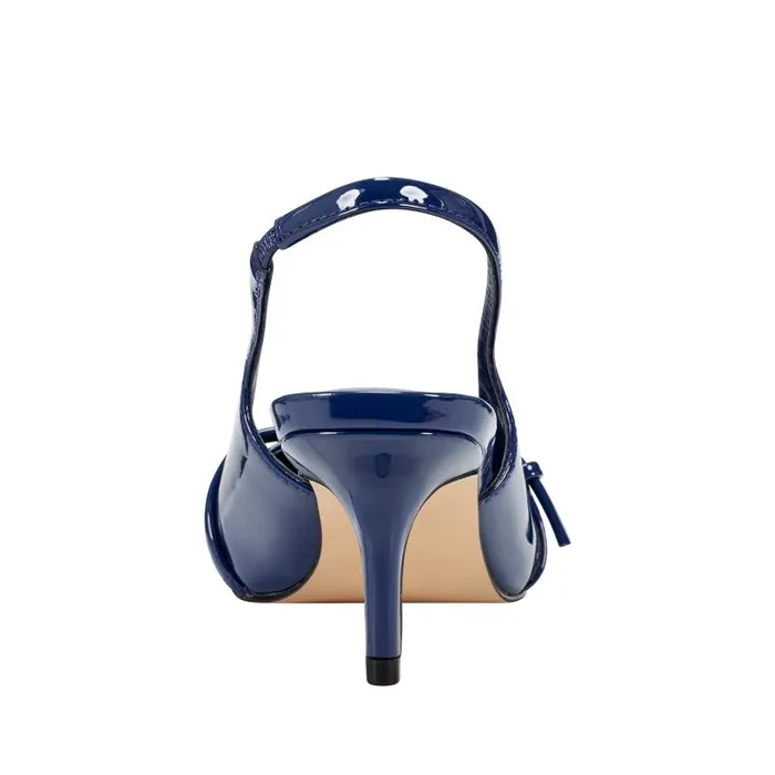 Marc Fisher Heels and Pumps Women Alorie Slingback Pump Navy Patent