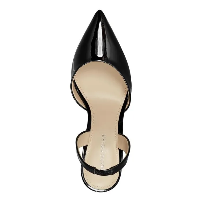 Marc Fisher Heels and Pumps Women Hadya Slingback Pump Black Patent