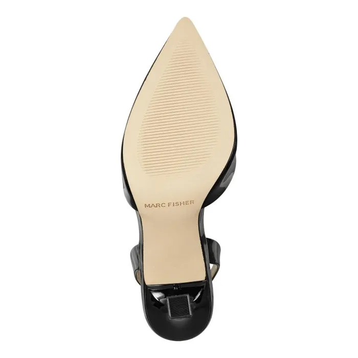 Marc Fisher Heels and Pumps Women Hadya Slingback Pump Black Patent