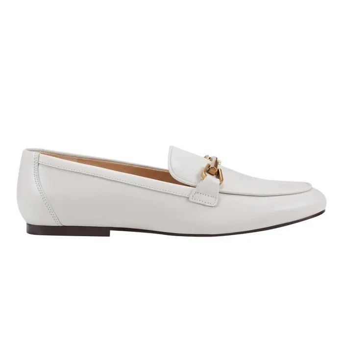 Marc Fisher Loafers and Flats Women Bleek Loafer Ivory Leather