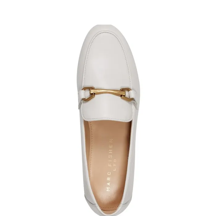 Marc Fisher Loafers and Flats Women Bleek Loafer Ivory Leather