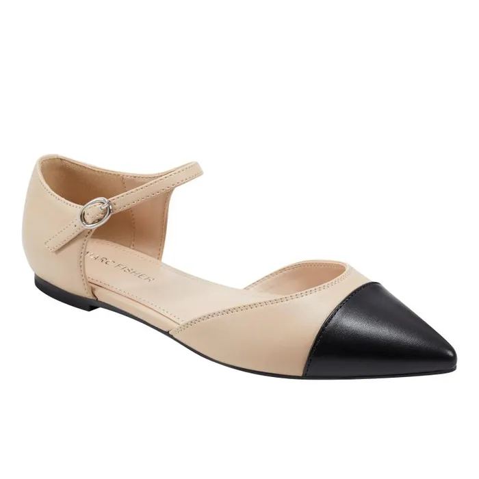Marc Fisher Loafers and Flats Women Elesia D039Orsay Flat Natural