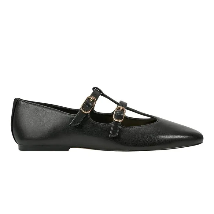 Marc Fisher Loafers and Flats Women Evie Ballet Flat Black Leather
