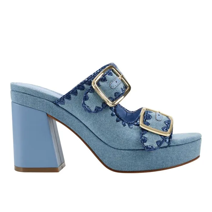 Marc Fisher Sandals Women Dalen Platform Sandal Medium Blue