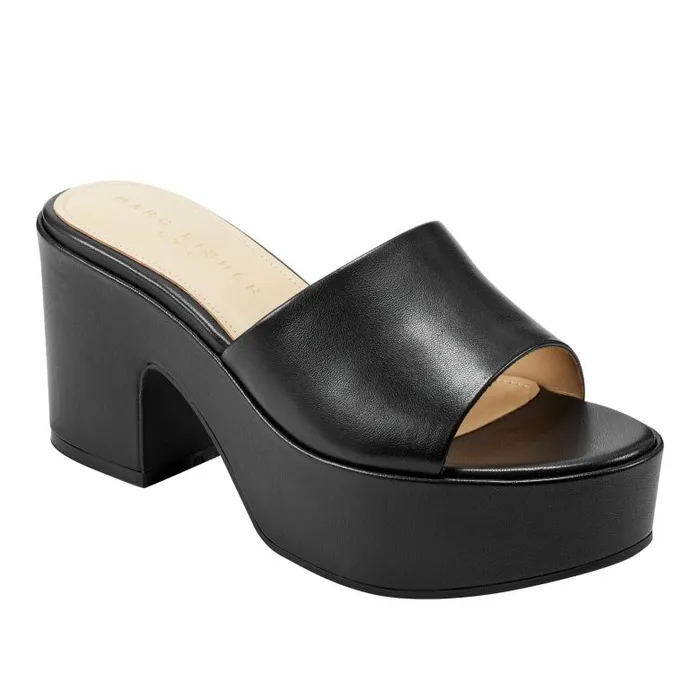 Marc Fisher Sandals Women Forina Platform Slide Sandal Black