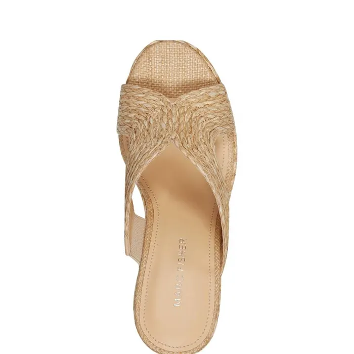 Marc Fisher Sandals Women Kalisha Espadrille Wedge Sandal Light Natural