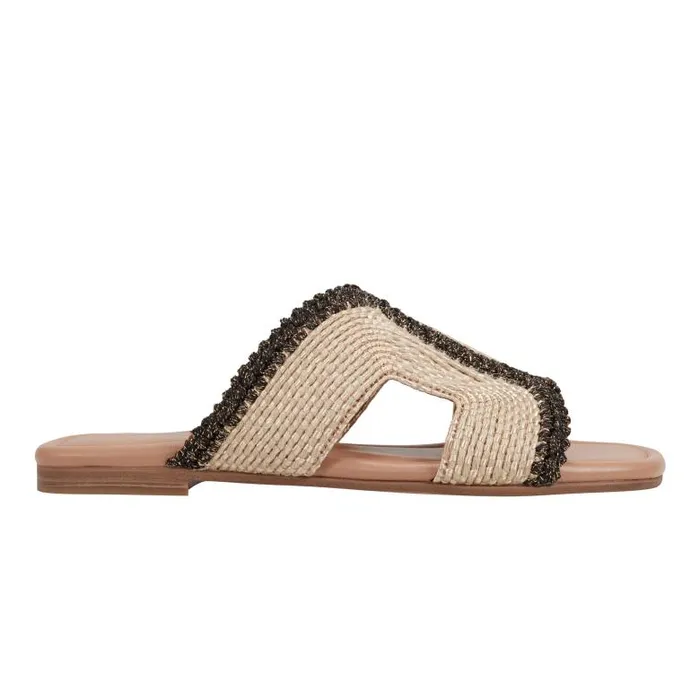 Marc Fisher Sandals Women Nashie Flat Sandal Natural Raffia