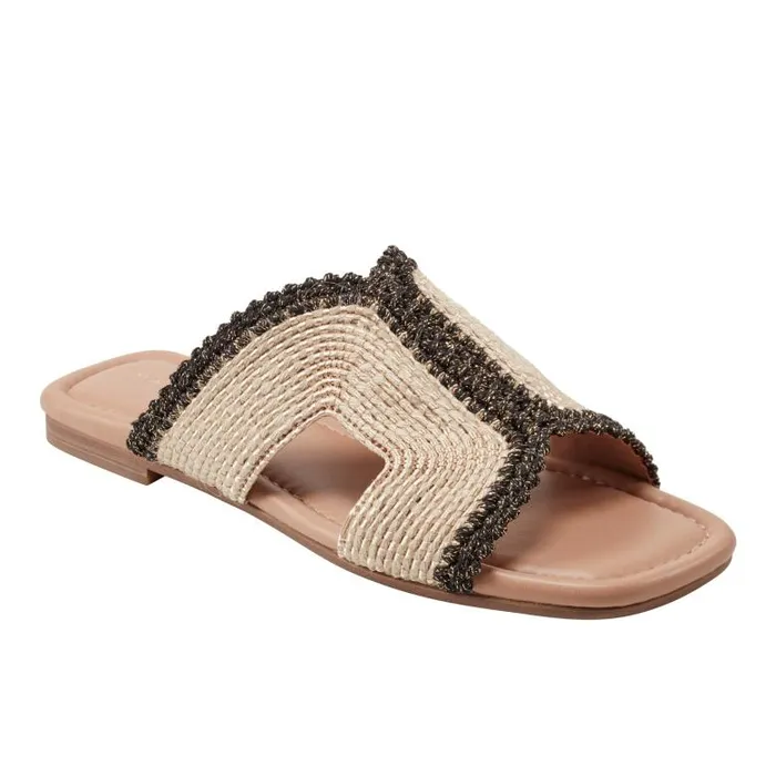 Marc Fisher Sandals Women Nashie Flat Sandal Natural Raffia