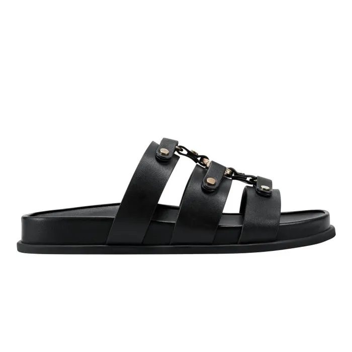 Marc Fisher Sandals Women Verity Flat Footbed Sandal Black
