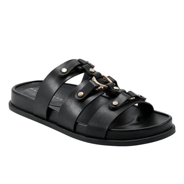Marc Fisher Sandals Women Verity Flat Footbed Sandal Black