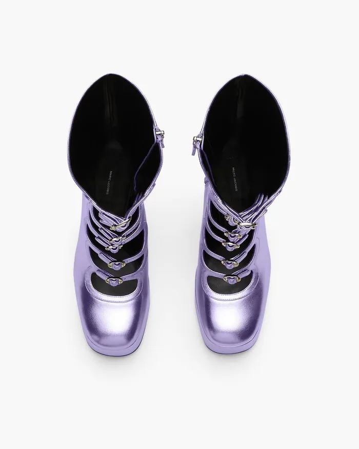 Marc Jacobs Boots The Metallic Kiki Knee High Boot Lilac 8211 Women