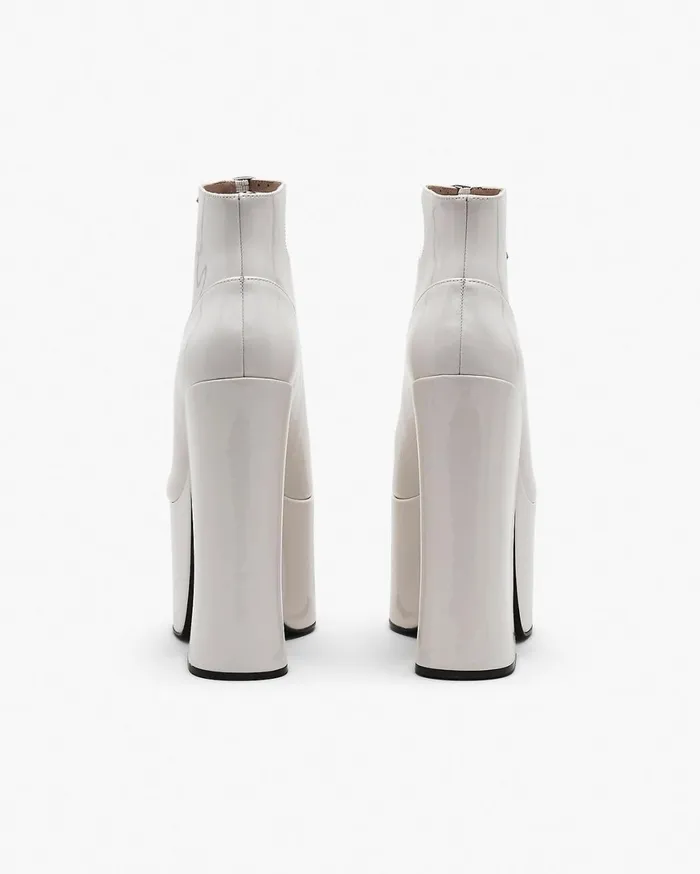 Marc Jacobs Boots The Patent Leather Kiki Ankle Boot White 8211 Women