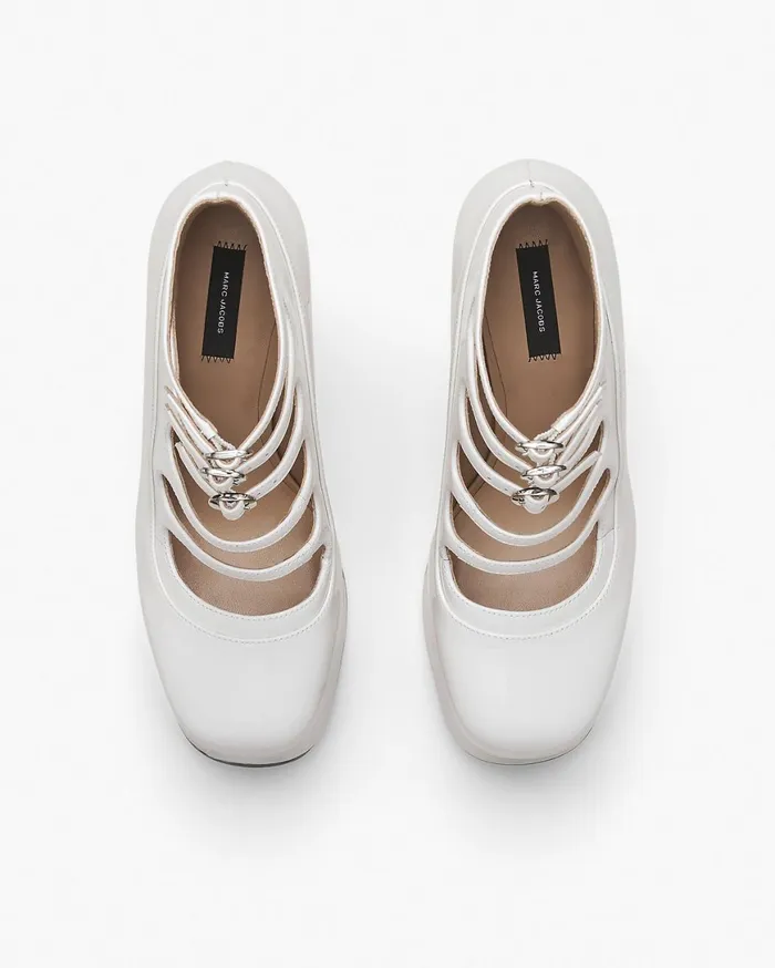 Marc Jacobs Boots The Patent Leather Kiki Ankle Boot White 8211 Women