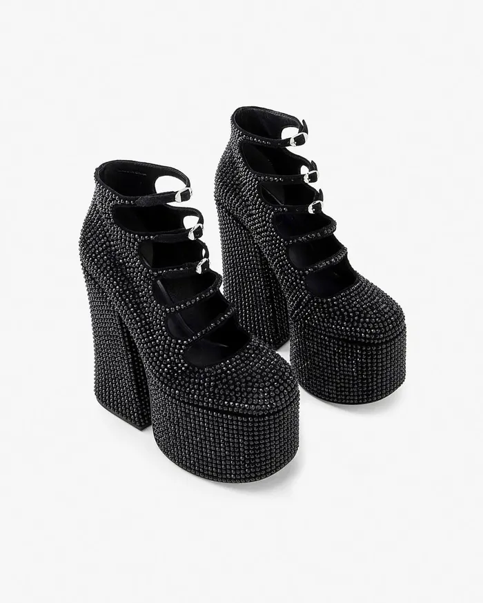 Marc Jacobs Boots The Rhinestone Kiki Ankle Boot Blackblack 8211 Women