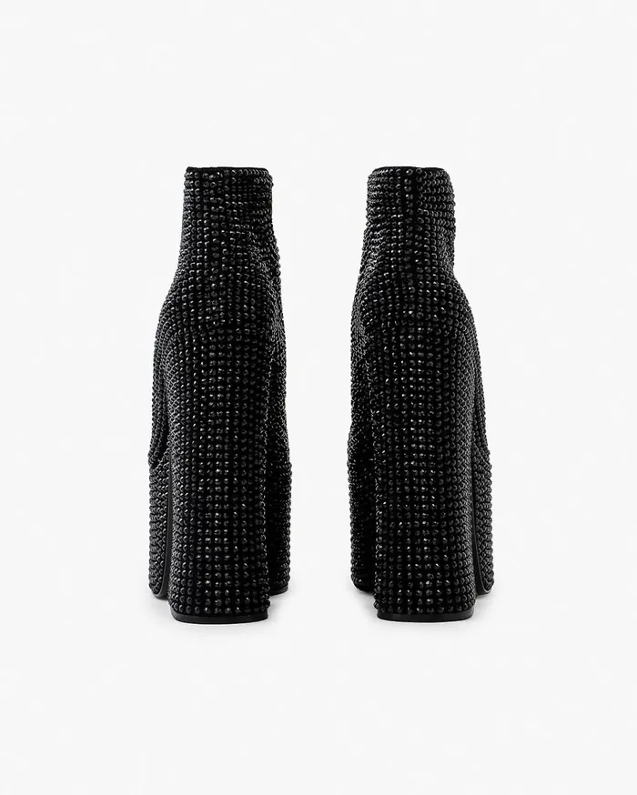 Marc Jacobs Boots The Rhinestone Kiki Ankle Boot Blackblack 8211 Women