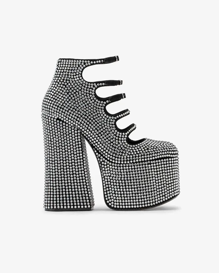 Marc Jacobs Boots The Rhinestone Kiki Ankle Boot Blackcrystal 8211 Women