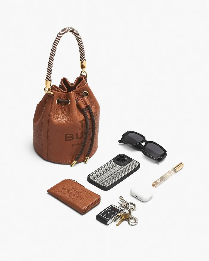 Marc Jacobs Bucket Bags The Leather Bucket Bag Cement 8211 Women
