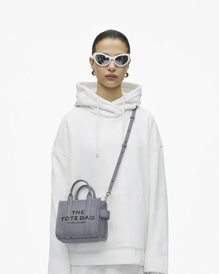 Marc Jacobs Mini Bags The Leather Crossbody Tote Bag Wolf Grey 8211 Women