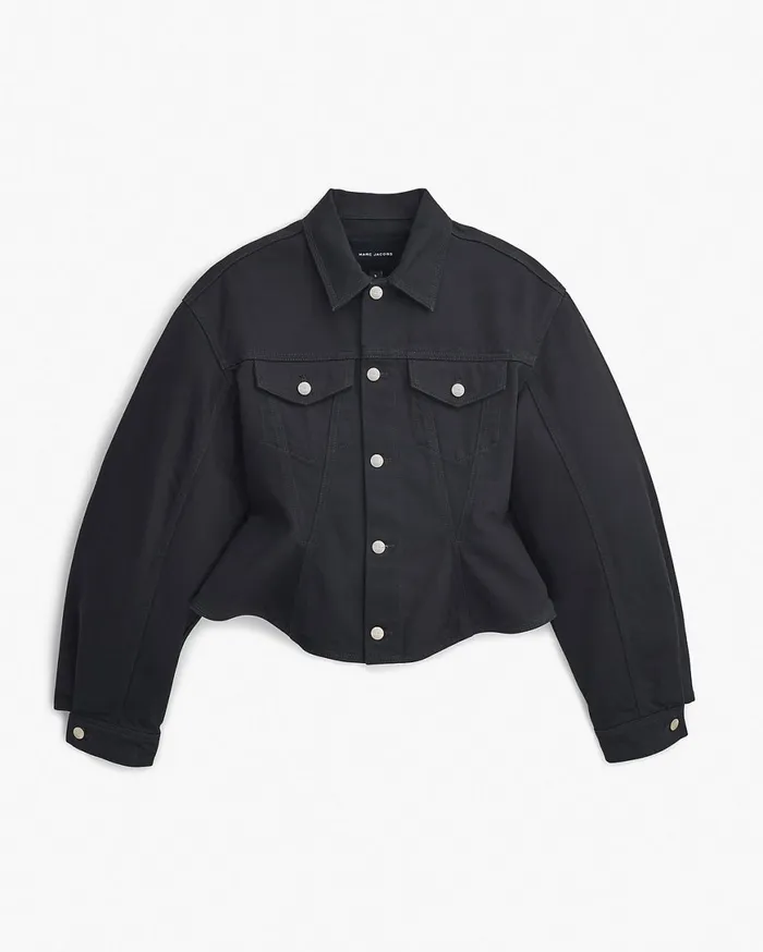 Marc Jacobs Outerwear The Fluted Denim Jacket Black 8211 Women