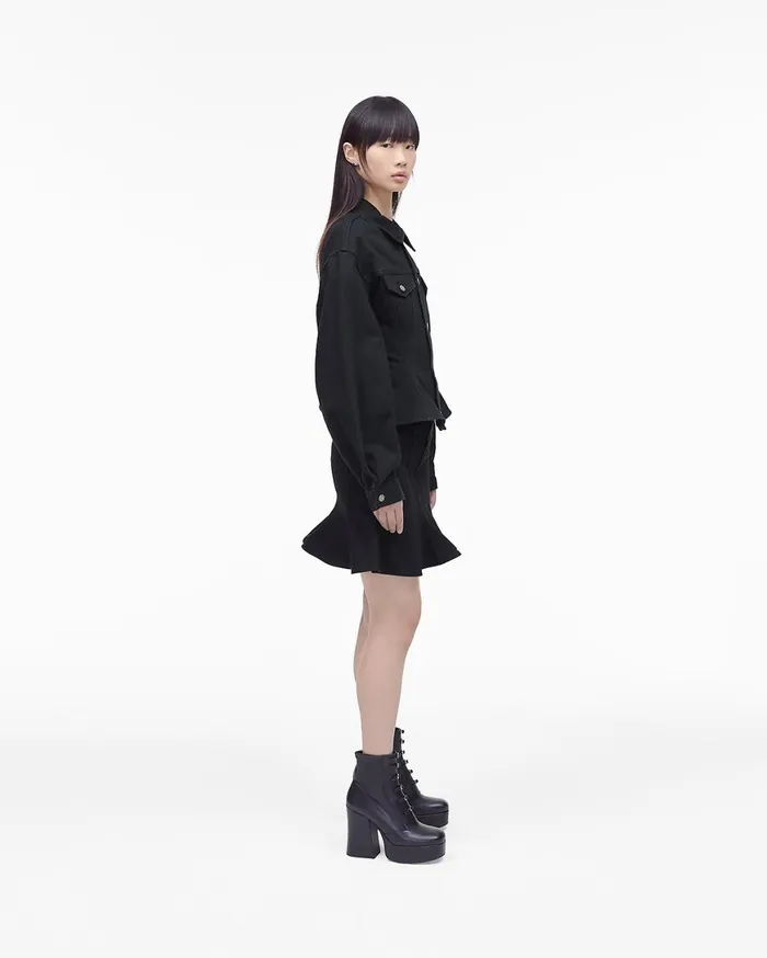 Marc Jacobs Outerwear The Fluted Denim Jacket Black 8211 Women