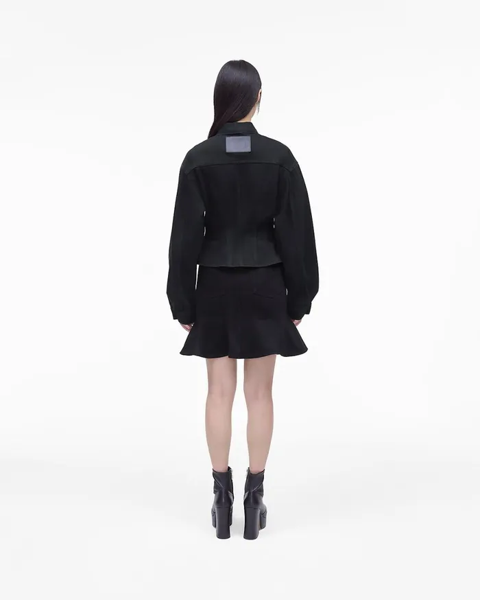 Marc Jacobs Outerwear The Fluted Denim Jacket Black 8211 Women
