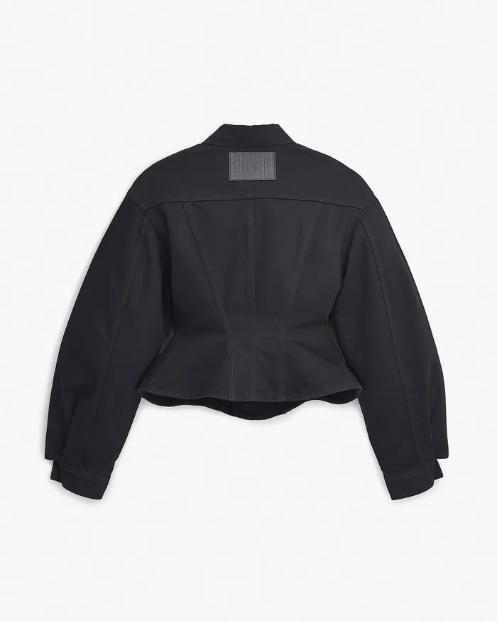 Marc Jacobs Outerwear The Fluted Denim Jacket Black 8211 Women