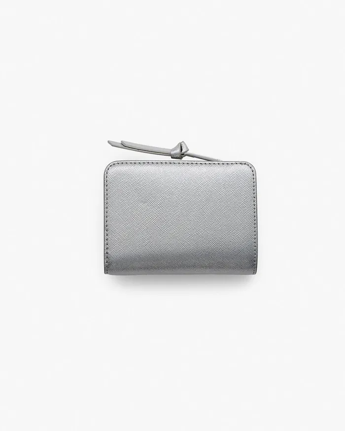 Marc Jacobs Small Wallets The Metallic Utility Snapshot Mini Compact Wallet Silver 8211 Women
