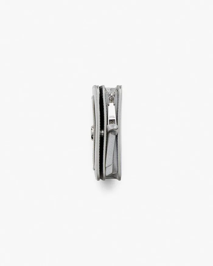 Marc Jacobs Small Wallets The Metallic Utility Snapshot Mini Compact Wallet Silver 8211 Women