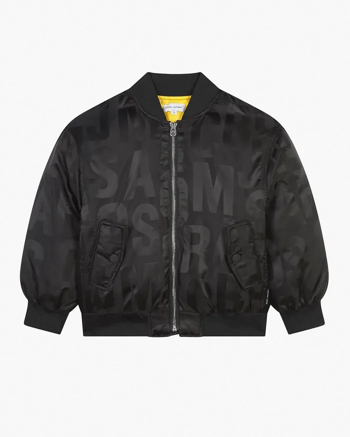 Marc Jacobs The Jumbled Logo Bomber Jacket Black 8211 Kids