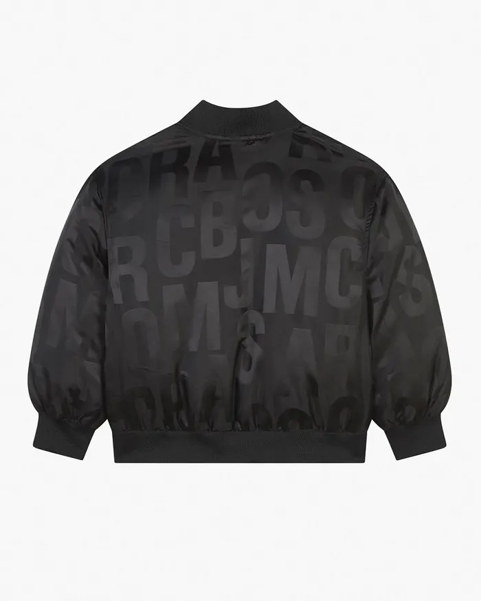 Marc Jacobs The Jumbled Logo Bomber Jacket Black 8211 Kids