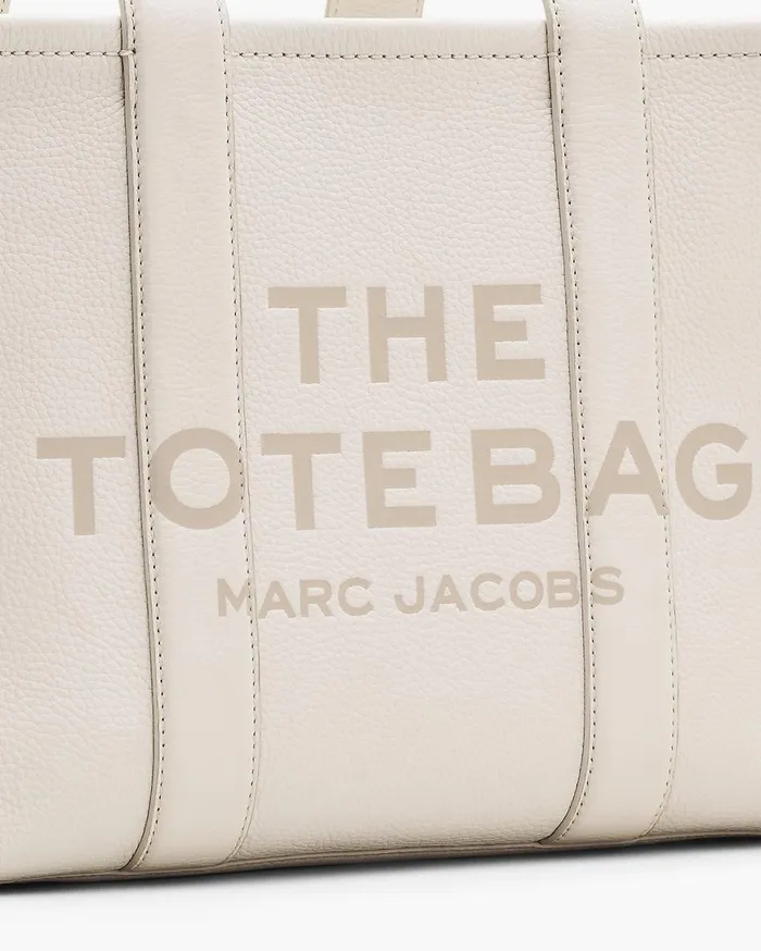 Marc Jacobs The Tote Bag The Leather Medium Tote Bag Cottonsilver 8211 Women
