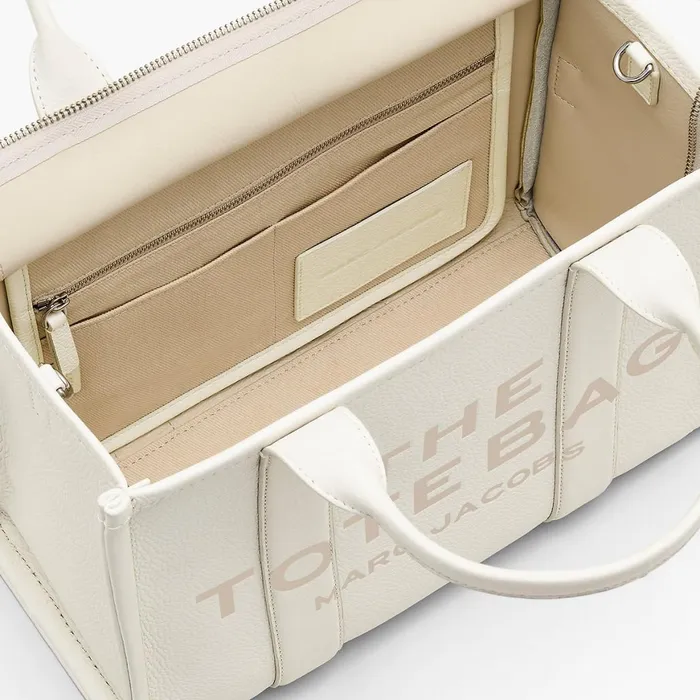 Marc Jacobs The Tote Bag The Leather Medium Tote Bag Cottonsilver 8211 Women