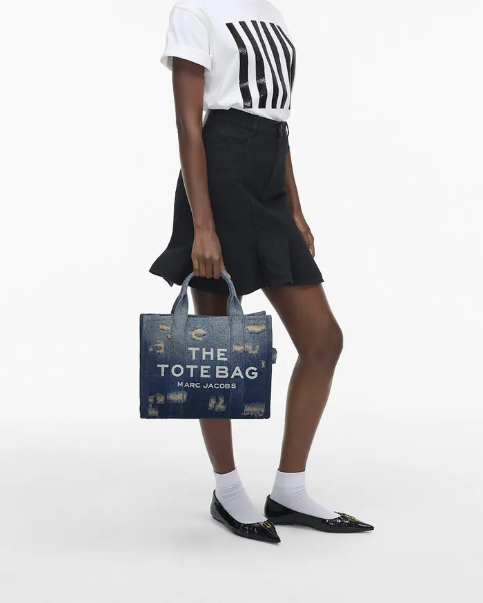 Marc Jacobs The Tote Bag The Rip And Repair Denim Medium Tote Bag Punk Indigo 8211 Women