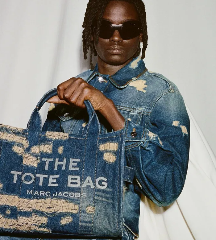 Marc Jacobs The Tote Bag The Rip And Repair Denim Medium Tote Bag Punk Indigo 8211 Women