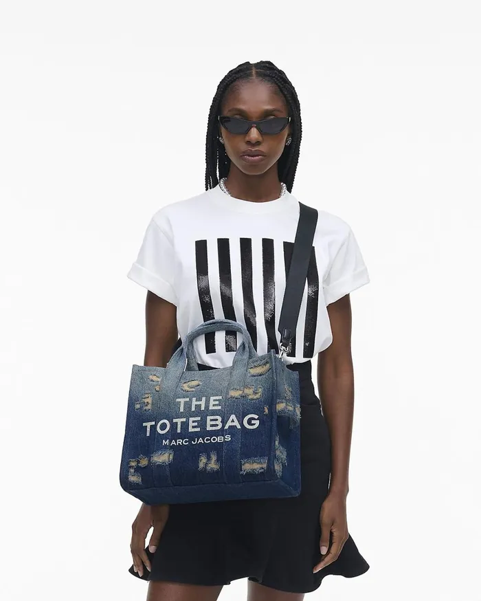 Marc Jacobs The Tote Bag The Rip And Repair Denim Medium Tote Bag Punk Indigo 8211 Women