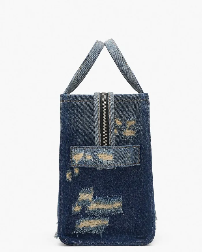 Marc Jacobs The Tote Bag The Rip And Repair Denim Medium Tote Bag Punk Indigo 8211 Women
