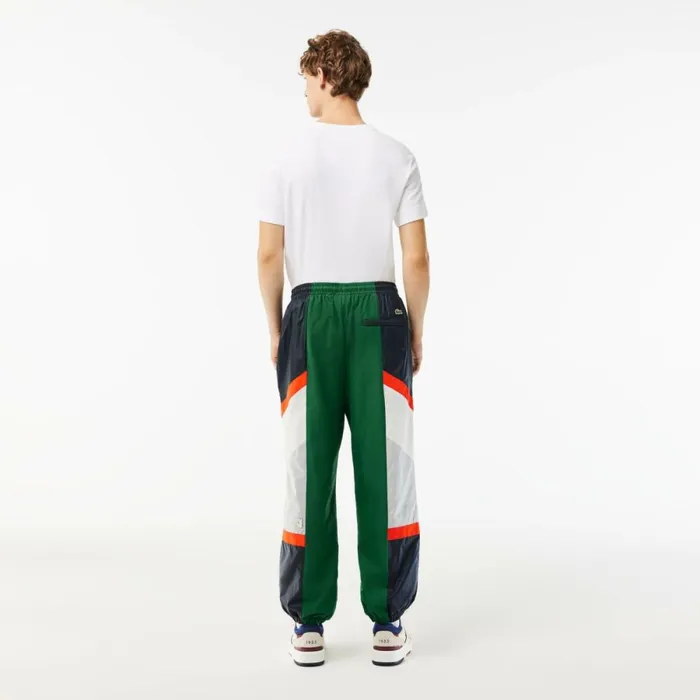 Matching Sets Men Lacoste Men039s Mixed Material Colorblock Sweatpants Green White Qiu