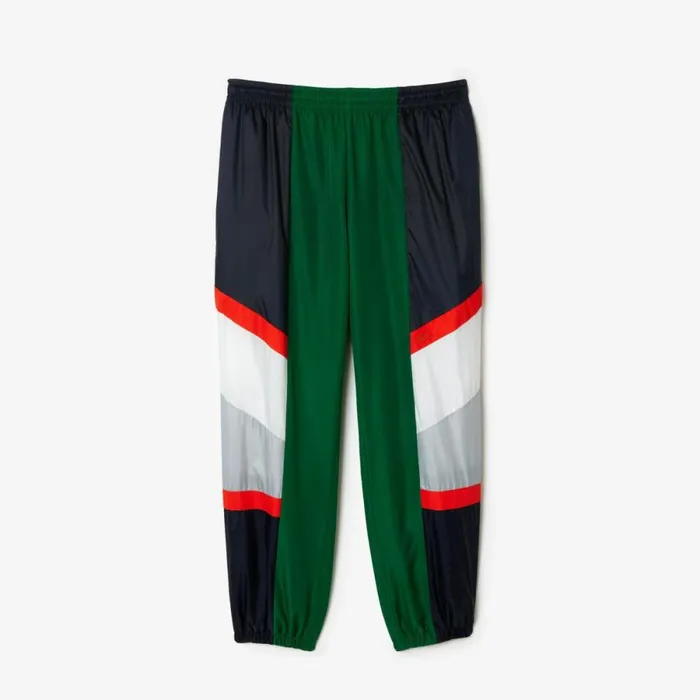 Matching Sets Men Lacoste Men039s Mixed Material Colorblock Sweatpants Green White Qiu