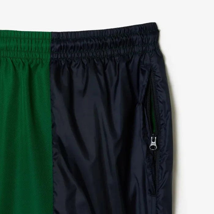 Matching Sets Men Lacoste Men039s Mixed Material Colorblock Sweatpants Green White Qiu
