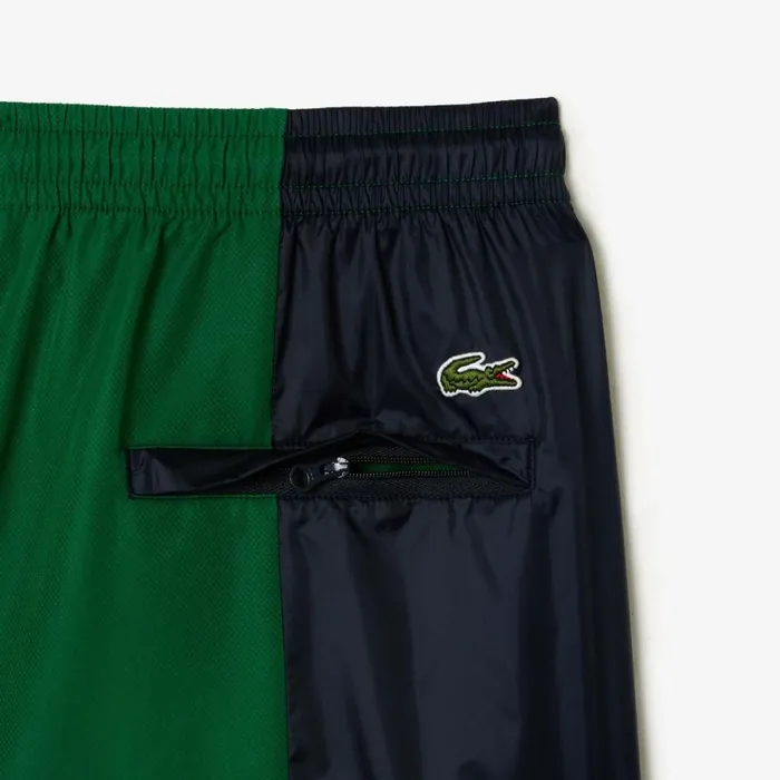 Matching Sets Men Lacoste Men039s Mixed Material Colorblock Sweatpants Green White Qiu