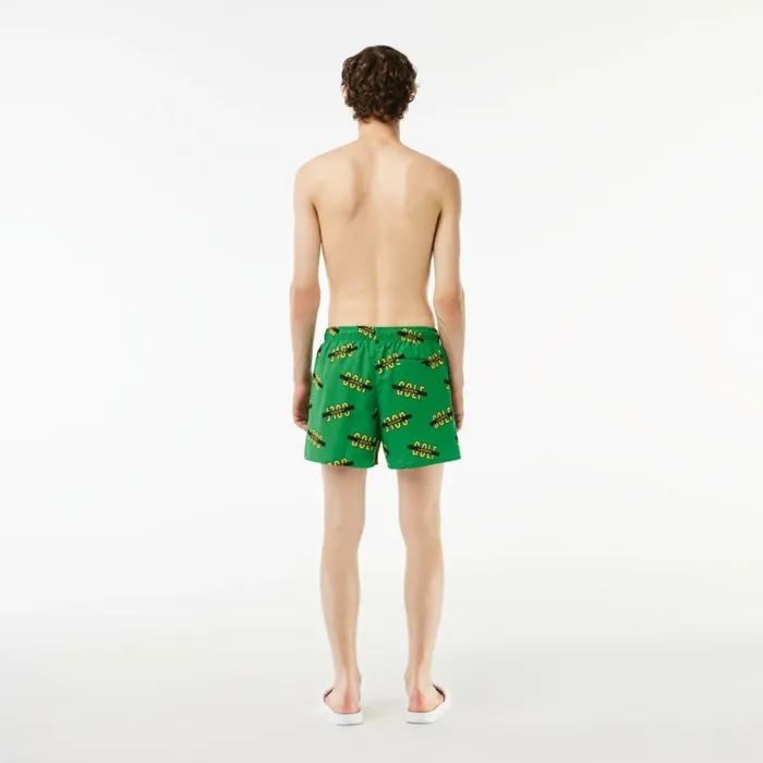 Matching Sets Men Lacoste Men039s Printed Swim Trunks Green White Qki