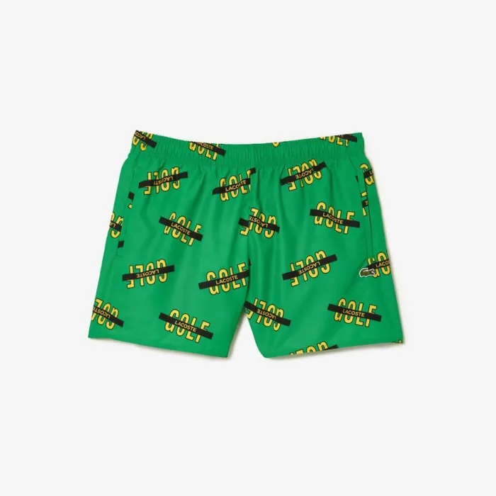Matching Sets Men Lacoste Men039s Printed Swim Trunks Green White Qki